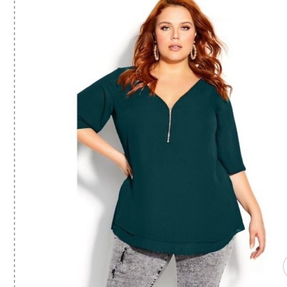 CITY Chic Sexy Fling Jade‎ Top Blouse